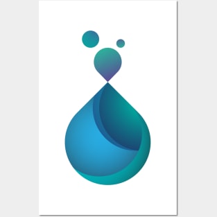 Water Drop Illustration Posters and Art